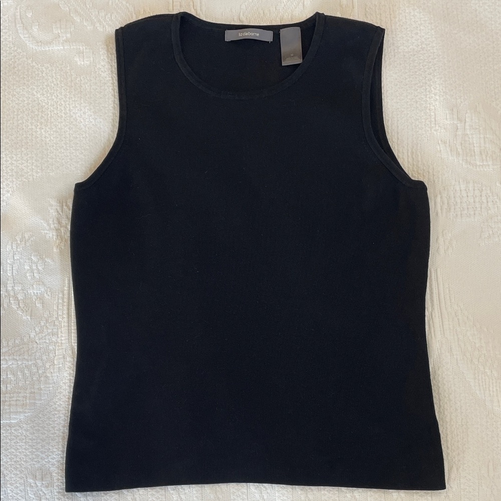 Liz Claiborne Black Sleeveless Knit Tank